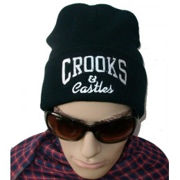 Crooks & Castles Black Beanie JT Snapback
