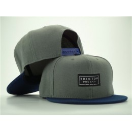 Brixton Grey Snapback Hat ZY 0512 Snapback