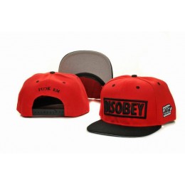 Disobey Red Snapback Hat GF 1 Snapback