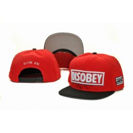 Disobey Red Snapback Hat GF Snapback
