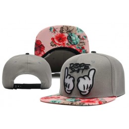 Dope Shit Floral Grey Snapback Hat XDF 0528 Snapback
