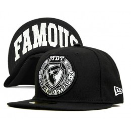 Famous Stars Black Snapback Hat TY Snapback