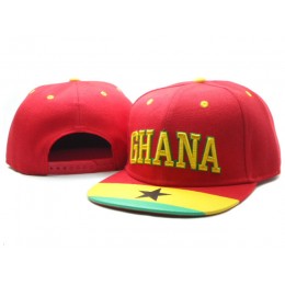 Ghana Red Snapback Hat SF Snapback