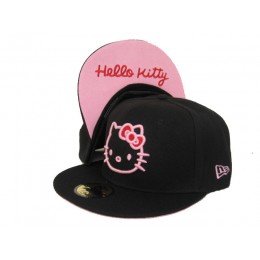 Hello Kitty Black Fitted Hat LX 0512 Snapback