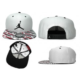 Jordan White Snapback Hat GF Snapback