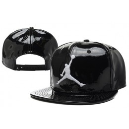 Jordan Leather Black Snapback Hat 3 XDF 0526 Snapback