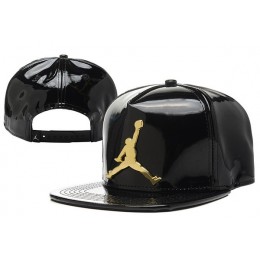Jordan Leather Black Snapback Hat XDF 0526 Snapback