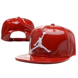 Jordan Leather Red Snapback Hat XDF 0526 Snapback