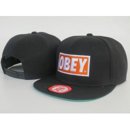 Obey Black Snapback Hat LS Snapback