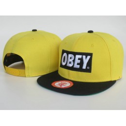 Obey Yellow Snapback Hat LS Snapback