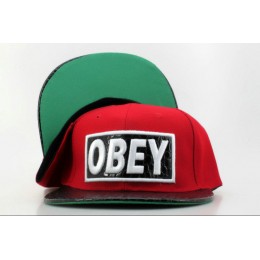 Obey Red Snapback Hat QH 0721 Snapback