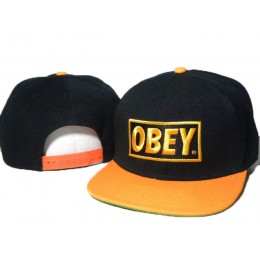 Obey Black Snapback Hat DD Snapback