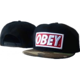 Obey Black Snapback Hat GF 7 Snapback