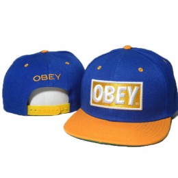 Obey Blue Snapback Hat DD 1 Snapback