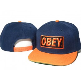 Obey Blue Snapback Hat DD Snapback
