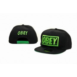 Obey Black Snapback Hat GF 6 Snapback
