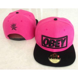 Obey Pink Snapback Hat GF Snapback