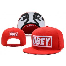 OBEY Red Snapback Hat XDF Snapback
