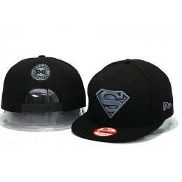 Super Man Black Snapback Hat YS 0606 Snapback