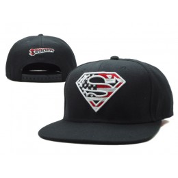Super Man Black Snapback Hat SF 0701 Snapback