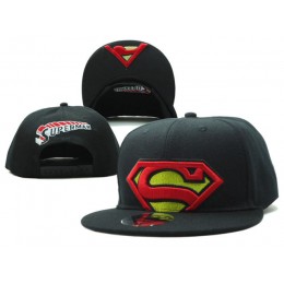 Super Man Black Snapback Hat SF 0613 Snapback