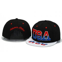 USA Black Snapback Hat YS 0606 Snapback