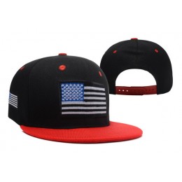 USA Flag Black Snapback Hat XDF 0606 Snapback