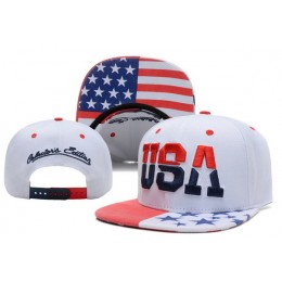 Team USA White Snapback Hat XDF Snapback