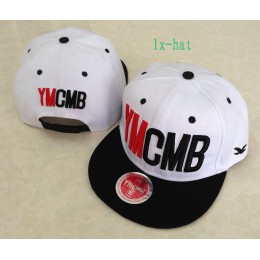 YMCMB White Snapback Hat GF Snapback