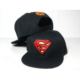 Kids Super Man Black Snapback Hat DD 1 Snapback