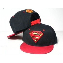 Kids Super Man Black Snapback Hat DD Snapback