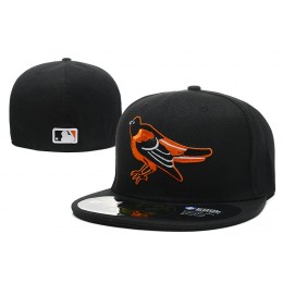 Baltimore Orioles Black Fitted Hat LX 0721 Snapback