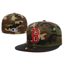 Boston Red Sox Camo Fitted Hat LX 0721 Snapback