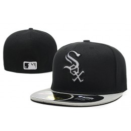 Chicago White Sox Black Fitted Hat LX 0721 Snapback