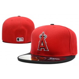 Los Angeles Angels Red Fitted Hat LX 0701 Snapback