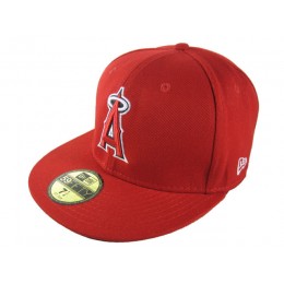 Los Angeles Angels Red Fitted Hat LX 0512 Snapback