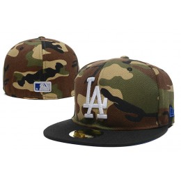 Los Angeles Dodgers Camo Fitted Hat LX 0721 Snapback