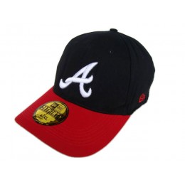 Atlanta Braves Black Peaked Cap DF1 0512 Snapback
