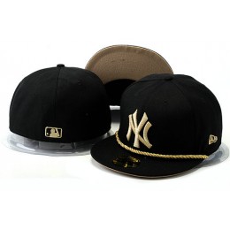New York Yankees Black Fitted Hat YS 0528 Snapback