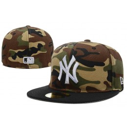 New York Yankees Camo Fitted Hat LX 0721 Snapback