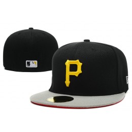 Pittsburgh Pirates Black Fitted Hat LX 0721 Snapback