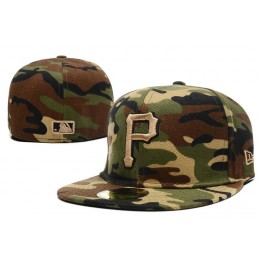 Pittsburgh Pirates Camo Fitted Hat LX 0721 Snapback