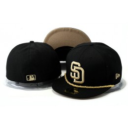 San Diego Padres Black Fitted Hat YS 0528 Snapback