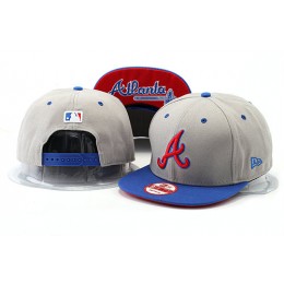 Atlanta Braves Grey Snapback Hat YS 0528 Snapback