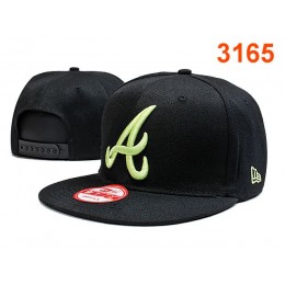 Atlanta Braves Black Snapback Hat PT 0701 Snapback