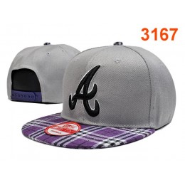 Atlanta Braves Grey Snapback Hat PT 0701 Snapback