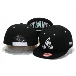 Atlanta Braves Black Snapback Hat YS 0721 Snapback