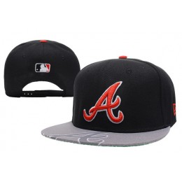 Atlanta Braves Black Snapback Hat XDF 0512 Snapback