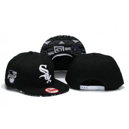 Chicago White Sox Black Snapback Hat YS 1 Snapback