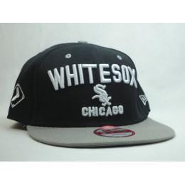 Chicago White Sox Black Snapback Hat SF Snapback